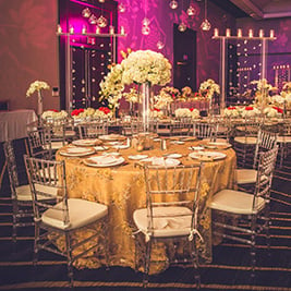 Gold Reception Decor for Indian Wedding