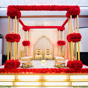 Indian Wedding Ceremony - Gold, Red Decor