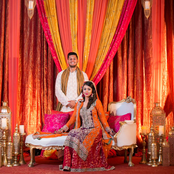 Indian Wedding - Orange Pink 