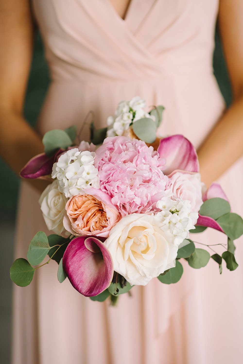wedding bouquet - pink - blush - ivory