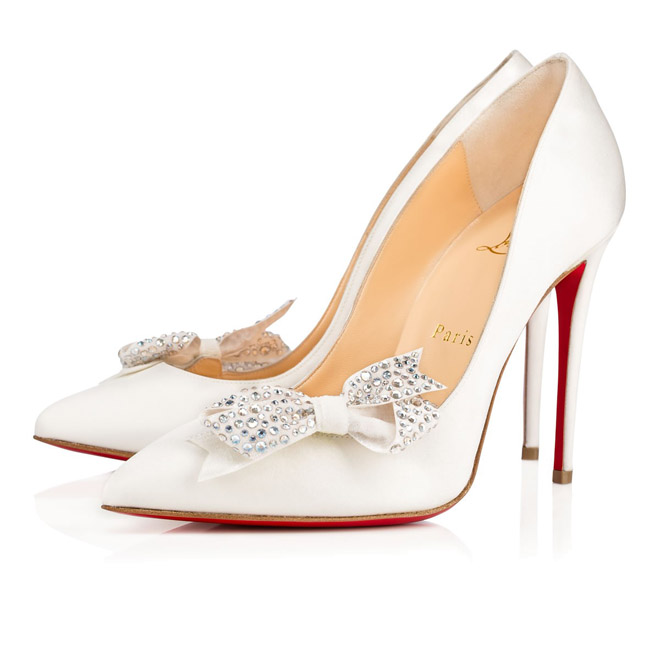 Elegant White Ballroom Wedding - Elizabeth Anne Designs: The Wedding Blog   Christian louboutin wedding shoes, Christian louboutin outlet, Bridal shoes