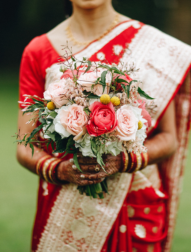 colorful, multicultural, wedding sari, bride, wedding photography, wedding bouquet, dream bouquet
