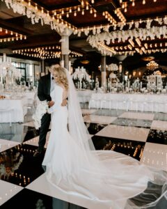 Glamorous All-White Wedding Reception by Erika Geier Photography