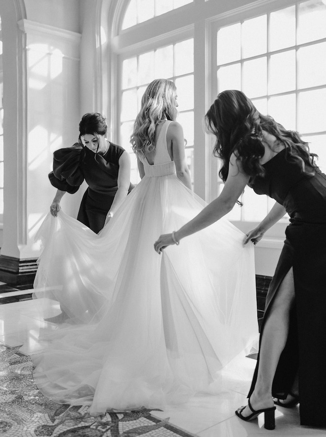 Glamorous All-White Wedding Reception by Erika Geier Photography