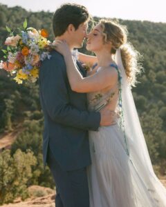 Citrus and Blue Blooms Decorated This Vibrant Destination Wedding in Sedona, Arizona