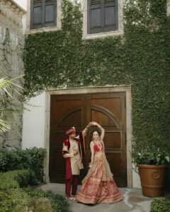 A Blush, White & Red Indian-Fusion Wedding at The Bell Tower on 34th