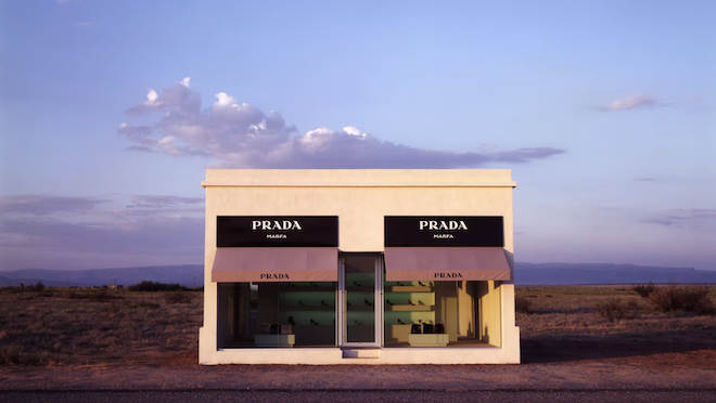 The Prada store in Marfa, Texas. 