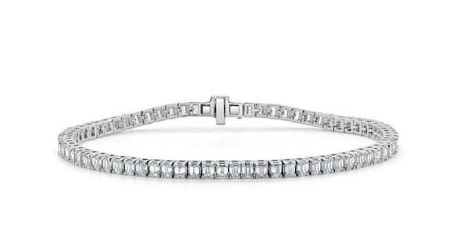 A silver Tennis Bracelet is available at Zadok Jewelers. 