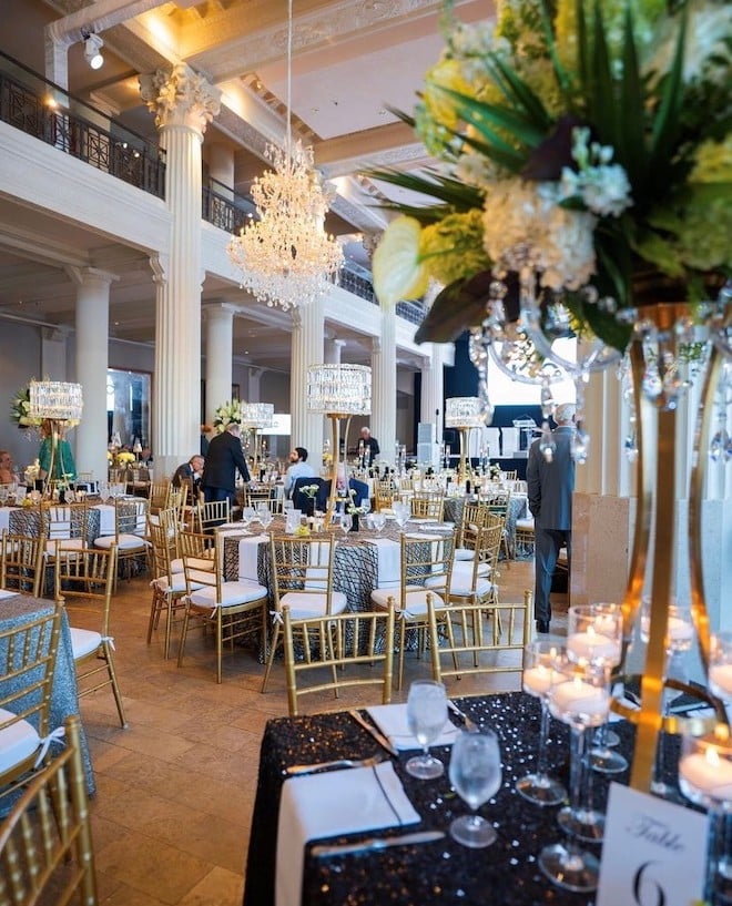 Masraff's Catering caters an event at the Houston wedding venue, Corinthian Houston.