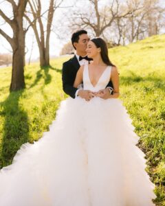 Bride Wears a Rita Vinieris Gown at Her Sun-Kissed Al Fresco Wedding