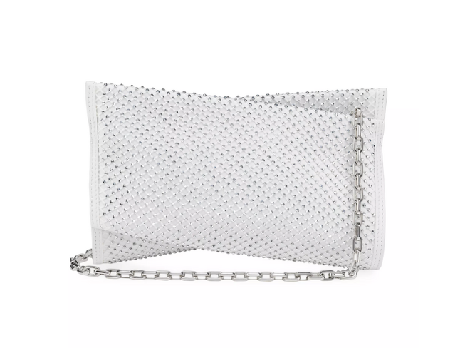 Silver Christian Louboutin purse. 