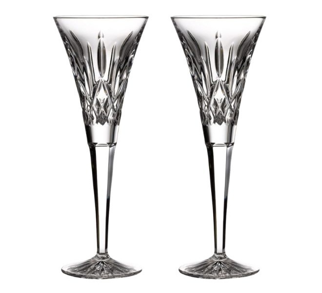 Waterford crystal toasting flute pair.