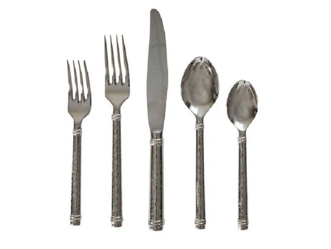 Juliska 5-piece polished silverware set. 