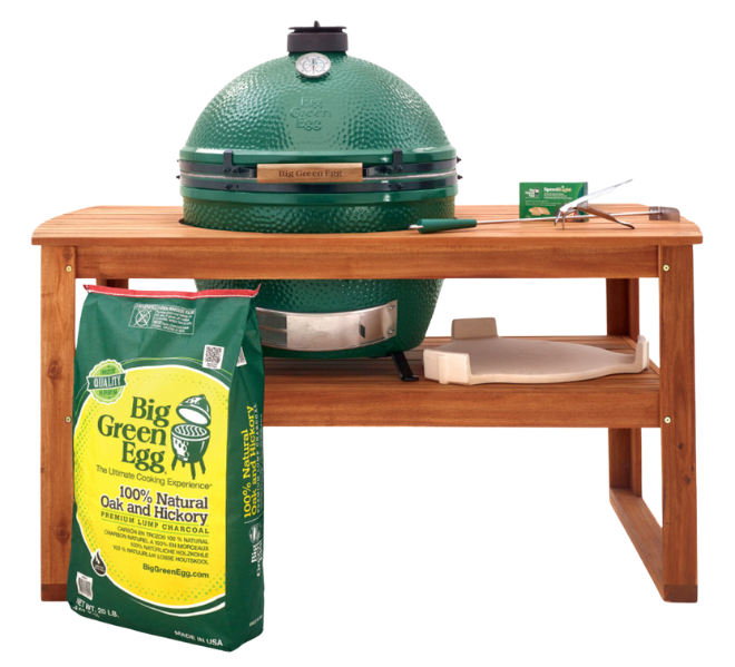 Big Green Egg with Acacia table