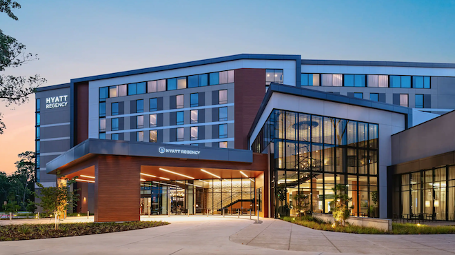 The exterior of Hyatt Regency Conroe. 