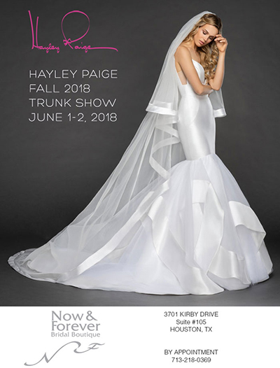 Now Forever Bridal Boutique Fall 2018 Hayley Paige Trunk Show