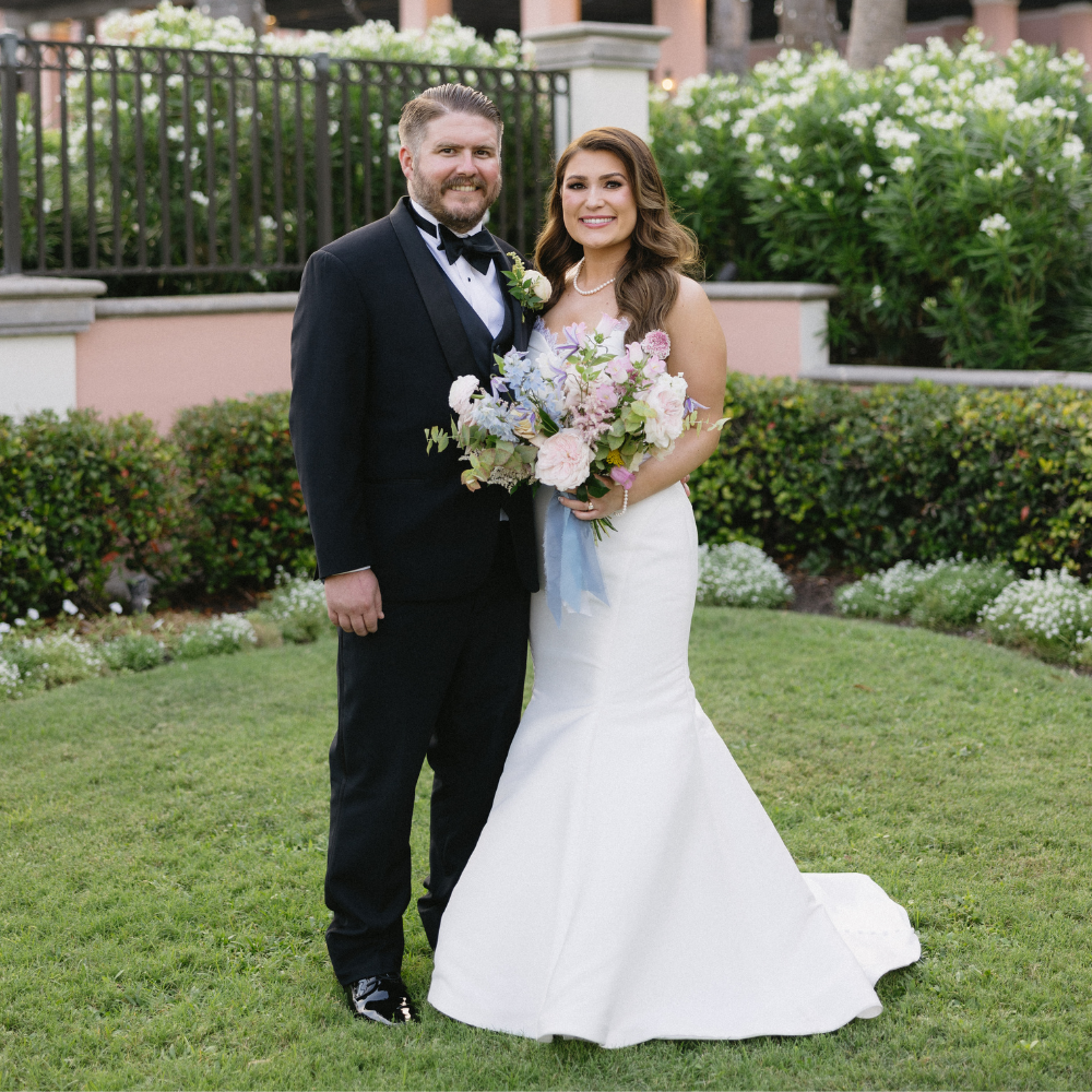 A Galveston Island Wedding Adorned in Dusty Blue and Pastels