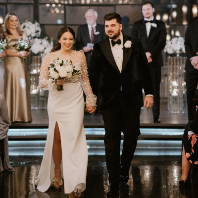 A Champagne and Copper Wedding Amidst the Houston Skyline